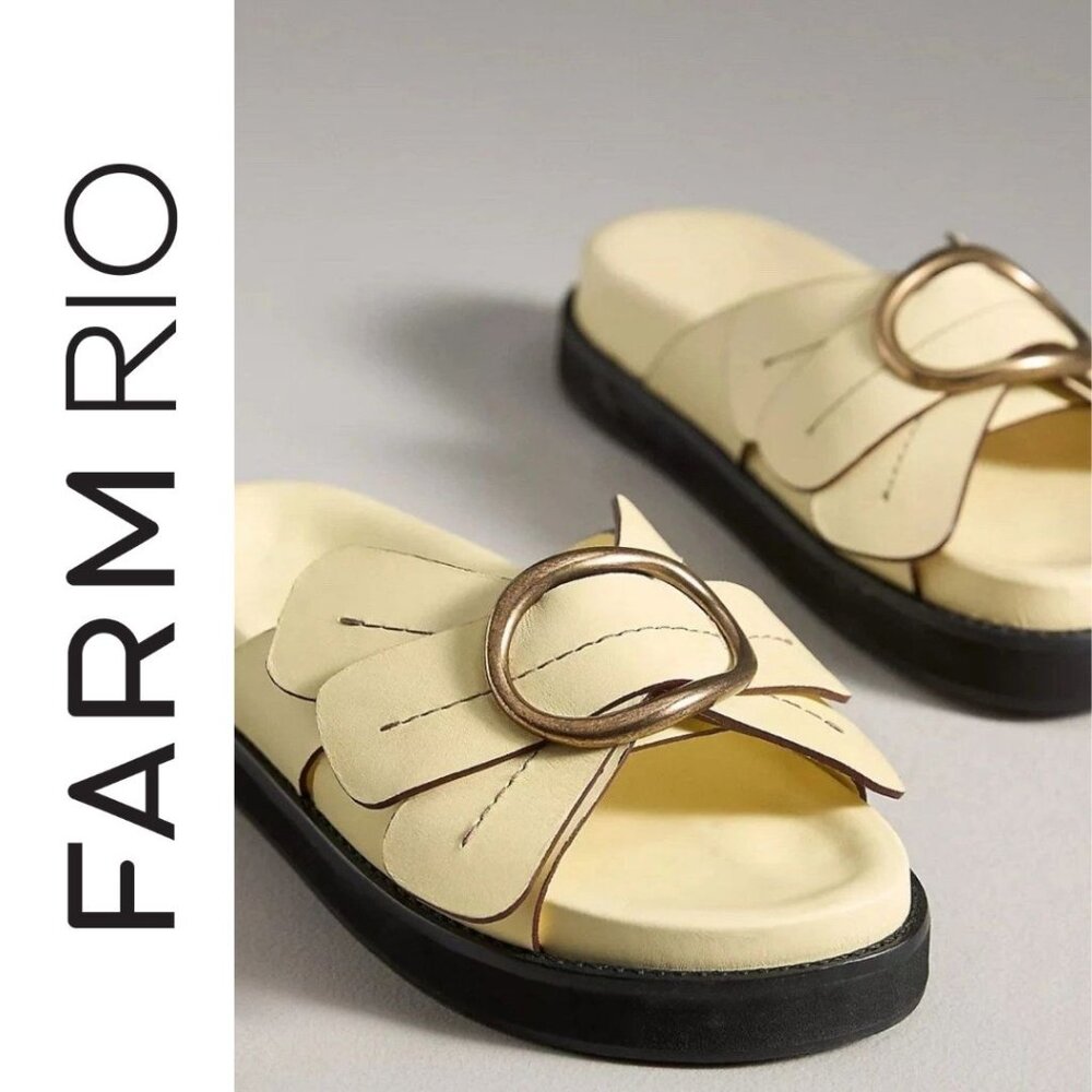 FARM Rio Banana Yellow Daisy Slide Sandal